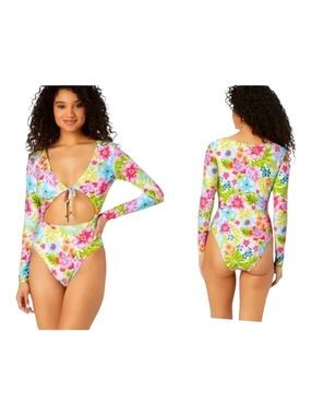 Celebrity Pink  Swimwear Juniors XXL/19 Rash Guard Floral